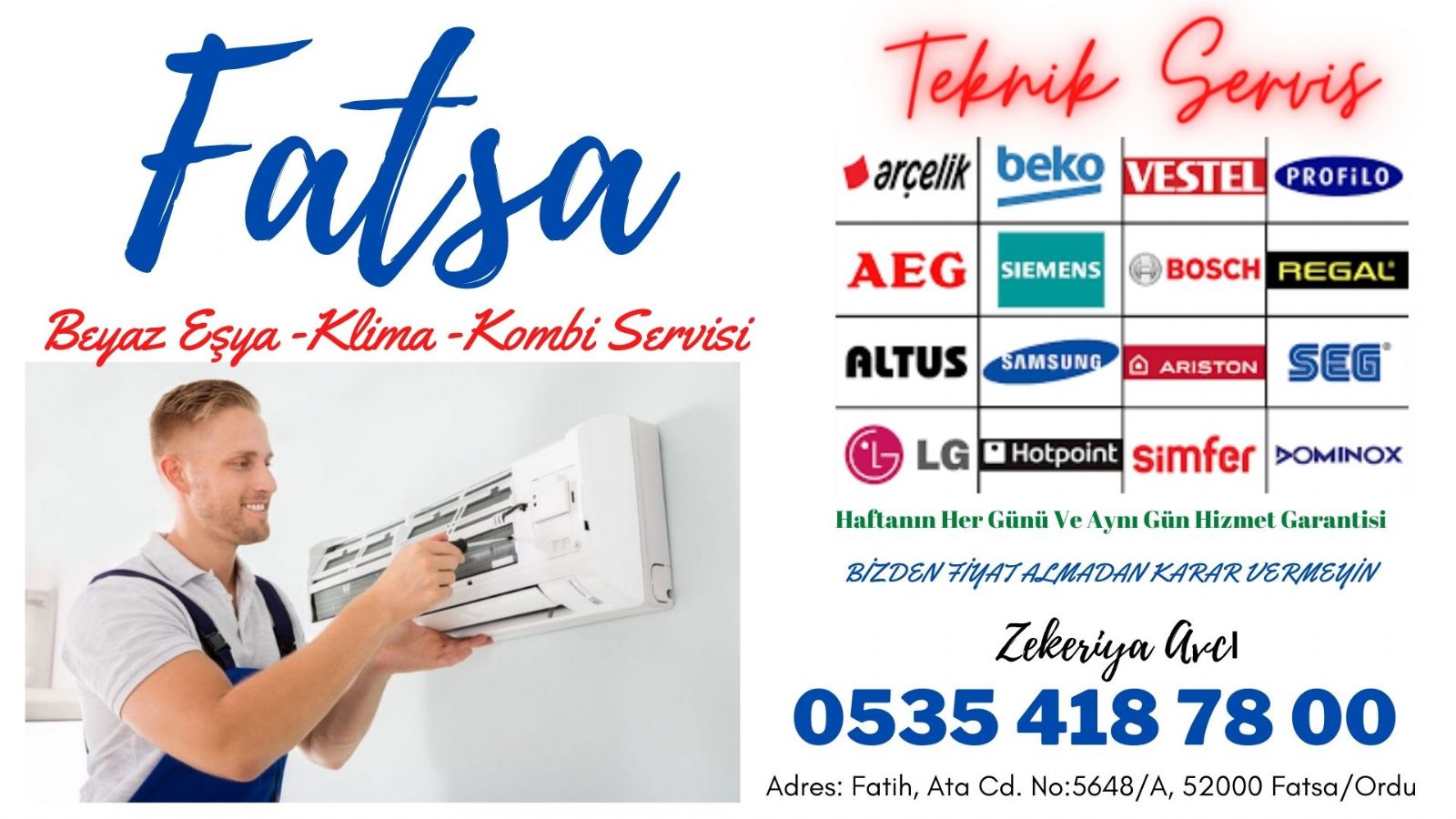 Fatsa Kombi Servisi